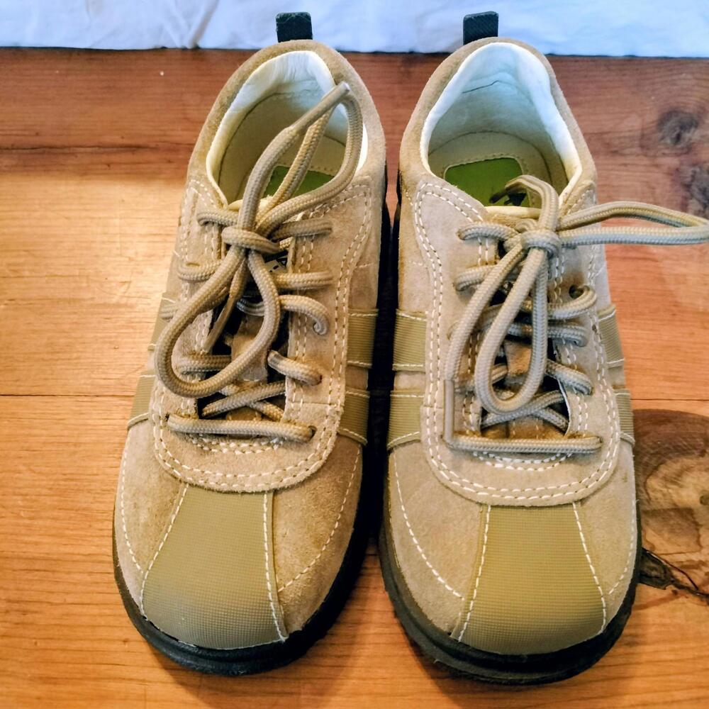 Stride Rite TT Barney Leather shoes 9.5W brown suede boys sneakers